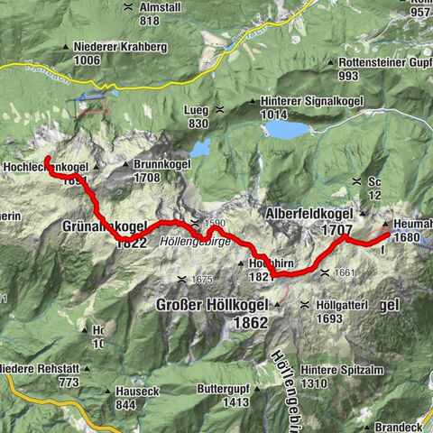 Höllengebirgsüberschreitung - Feuerkogel-Riederhütte-Hochleckenhaus