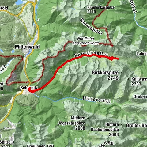 Etappe 1: Scharnitz - Karwendelhaus (Eng)