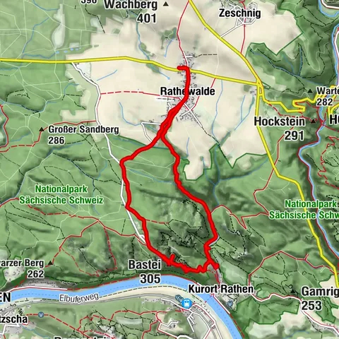 Von Rathewalde über den Amselfall zur Bastei und zurück nach Rathewalde