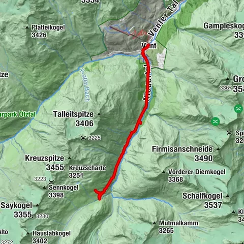 Busch Hütte nach Vent