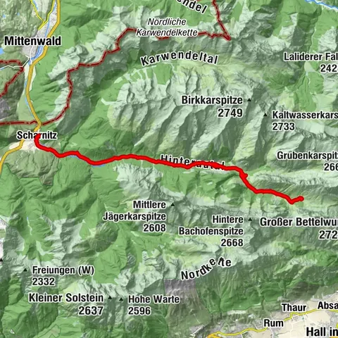 Etappe.1: Scharnitz - Hallerangeralm