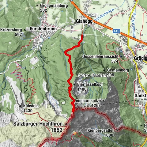 Glanegg, Reitsteig, Untersberg Seilbahn, Salzburg/Österreich