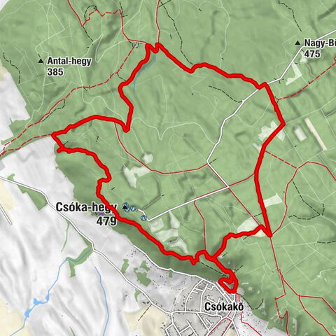 Csókakői vár és kilátások, körtúraként