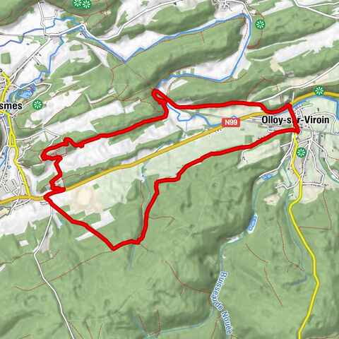 Ollinoy-sur-viroin loop via fondry-des-chiens