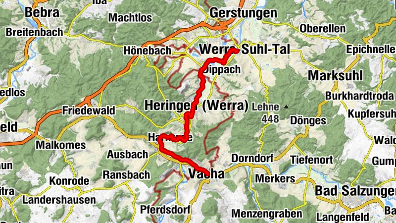 Werra Wasser Wandern 5: Vacha - Berka/Werra