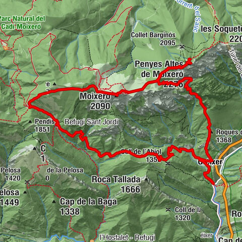 Penyes Altes del Moixeró 2275m. Moixeró 2091m Ref. Sant Jordi, Gréixer