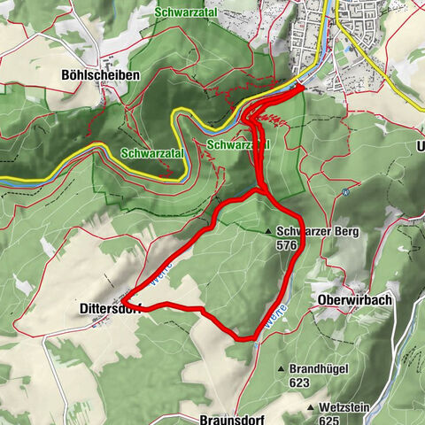 Ruta circular - "Paseo por el valle del Werre" - Bad Blankenburg