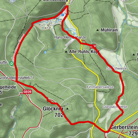 Sendero circular - "Glöcknerrunde" - Ruhla - Bosque de Turingia