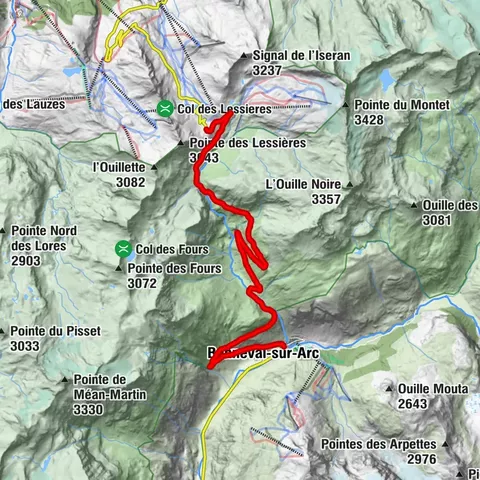 Subida ciclista del Col de l'Iseran desde Bonneval-sur- Arc