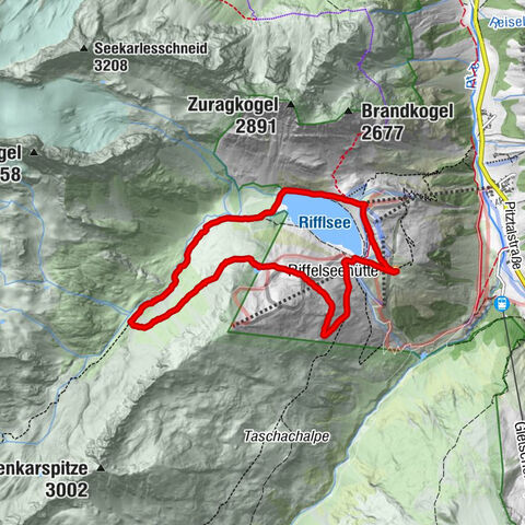St. Leonhard im Pitztal, Rifflsee - Plodersee - Rifflseehütte, Österreich