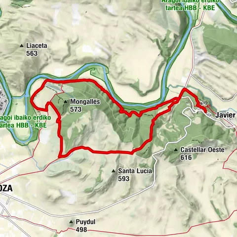 Navarra - Paseo del Papa-Peña del Adiós. Javier