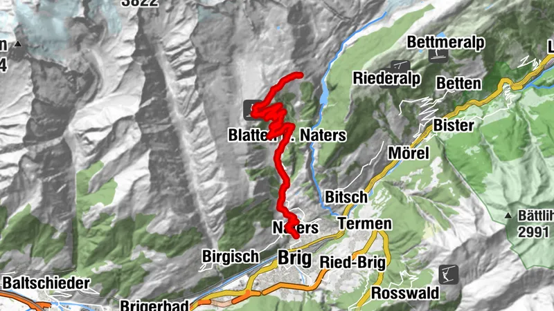 SUBIDA NATERS - BELALP ALETSCHBORD