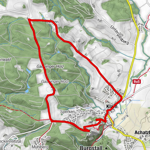 Klam: Ruta circular de senderismo Klam