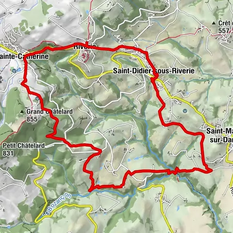 De Riverie a los confines del Bozançon - Monts du Lyonnais - Riverie