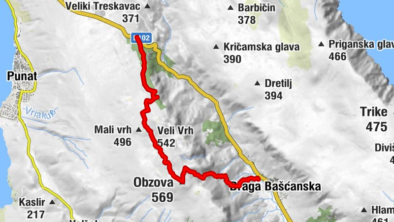 Dinarisches Gebirge: Krk, Draga Bascanska - Obsova