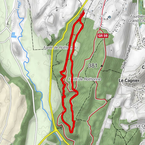 Pista BTT 1 verde - Bosque de Rothonne: Le Renard - Espace FFC Ain Forestière