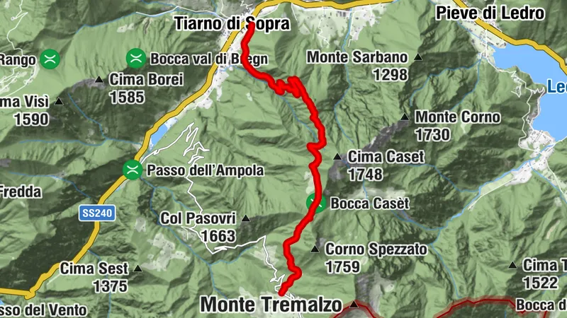 Variante Caset Rinalt - Sendero