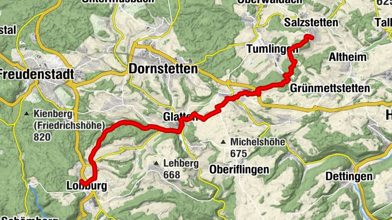 Klosterroute Nordschwarzwald Etappe7: Waldachtal-Salzstetten - Loßburg
