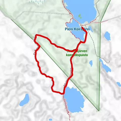 Parque nacional Salamajärvi, ruta de Pahapuro