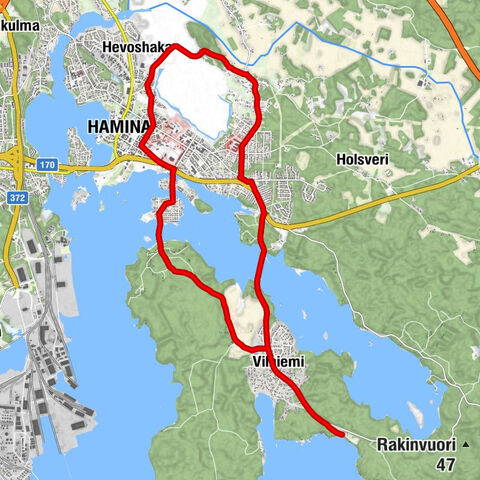 Hamina cycling route