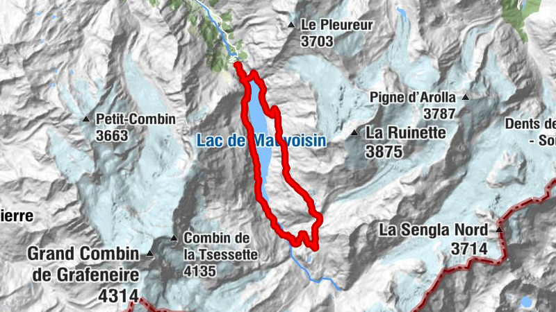 Alrededor del embalse Mauvoisin