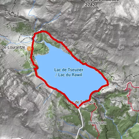 Alrededor del embalse de Tseuzier