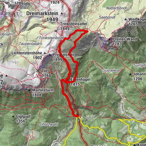 Rax Preiner Gscheid / Waxriegel / Waxriegelhaus / Göbl-Kühn-Steig / Seehütte