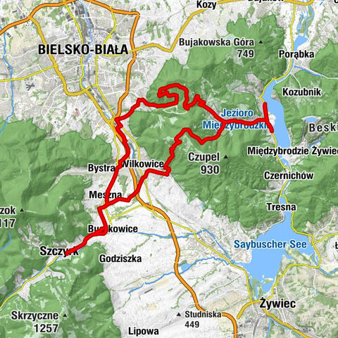 Nr.10 Szczyrk Buczkowice Magurka Wilkowicka Miedzybrodzie Bialskie Przegibek Meszna Szczyrk