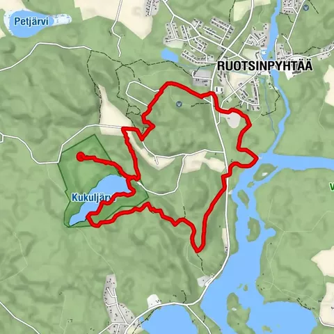 Ruta Kukuljärvi y cueva de Branni, Loviisa