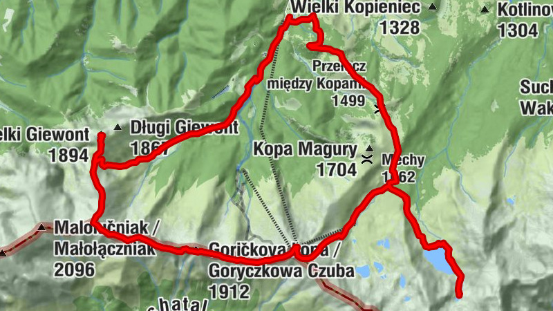 Via Kasprowy Wierch auf Giewont