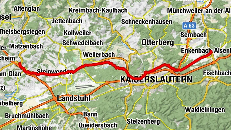 Glan-Münchweiler - Ruta de ocio Barbarossa-Radweg