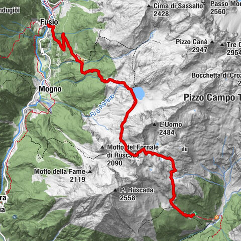Via Alta Vallemaggia - Etapa 6W: Rifugio Alpe Fontana-Fusio