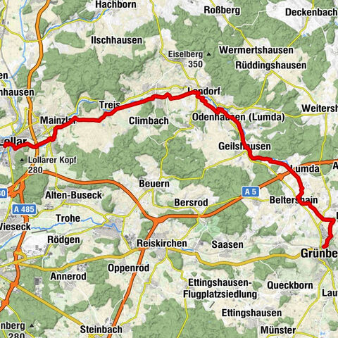Lumda–Radweg: Lollar - Grünberg