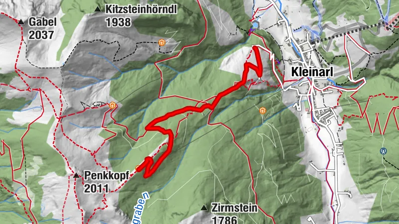 Caminata de invierno a la cabaña Kleinarler (712)