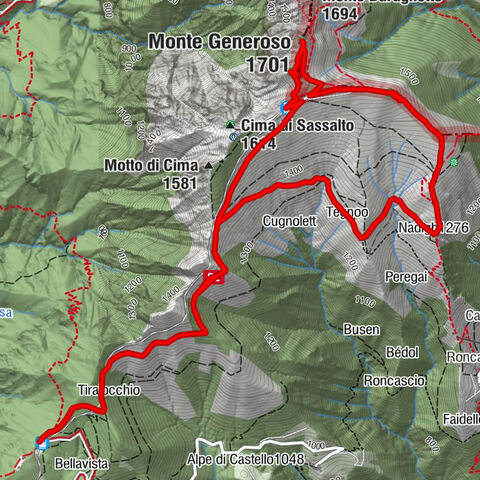 Sendero del Monte Generoso (SvizzeraMobile 635)