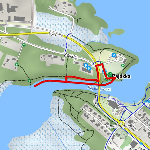 Sendero del rápido Pajakkakoski 1 km, accesible exigente, Kuhmo