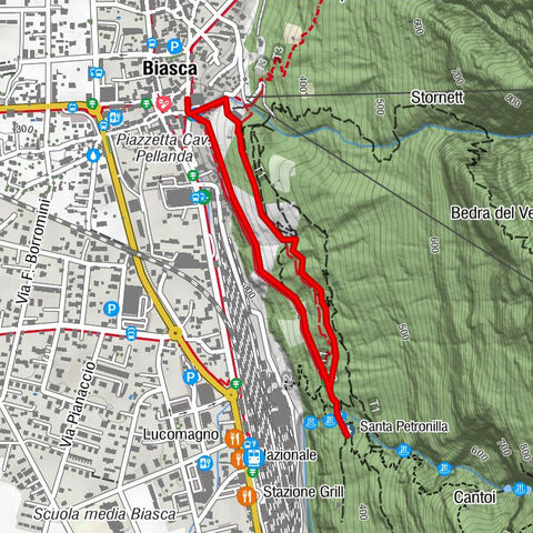 Vía Crucis en el castañar de Biasca