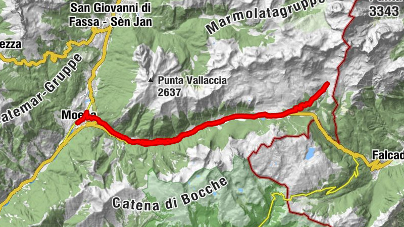 Moena - San Pellegrino Pass - Fuciade Hütte - Moena