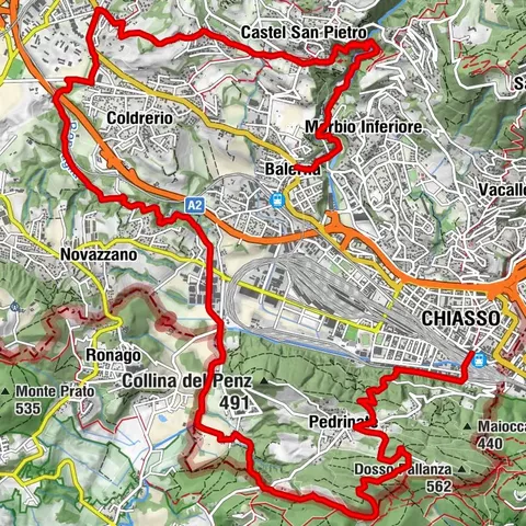 Recorrido de los parques de Mendrisiotto