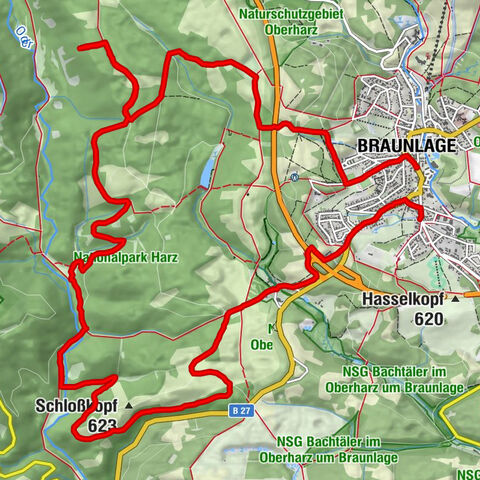 Braunlage, Hahnenklee-Klippen, Rinderstall und zurück