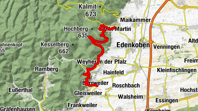 Etapa 06 del Pfälzer Weinsteig St. Martin - Burrweiler