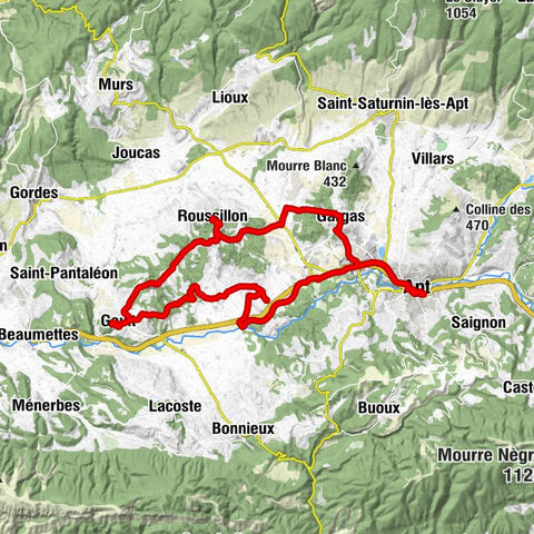entspannte Rundtour Luberon:Goult/Roussillon/Apt