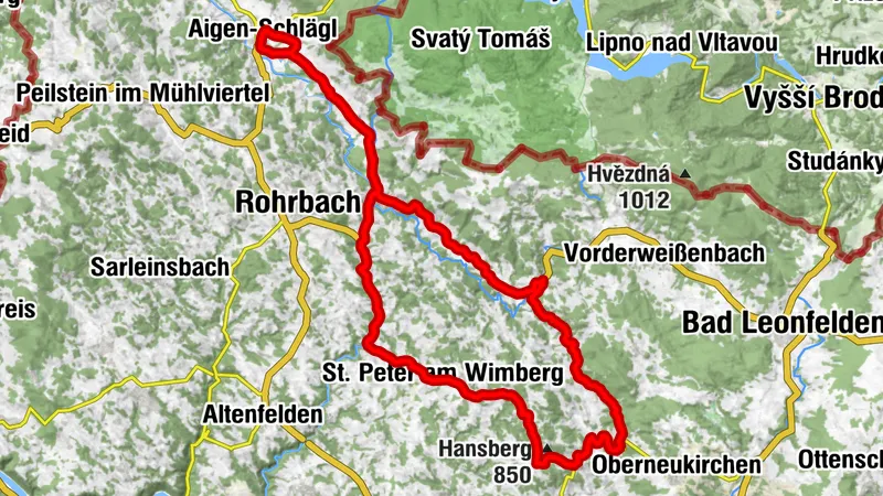 Ruta de ciclismo de carretera por la región de colinas