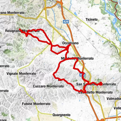 En bicicleta por las colinas del Monferrato casalés