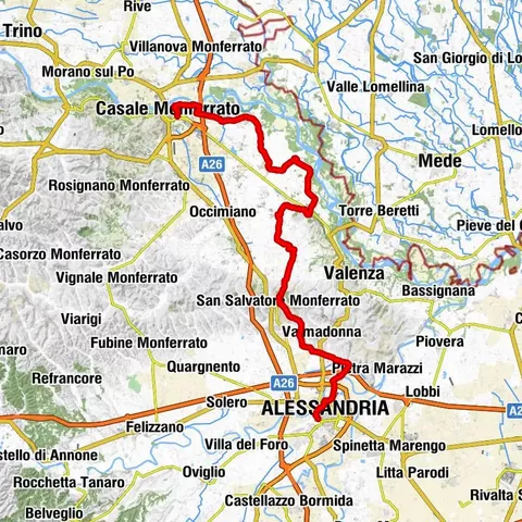 Itinerario Castellania - Oropa | Etapa 5 De Alessandria a Casale Monferrato
