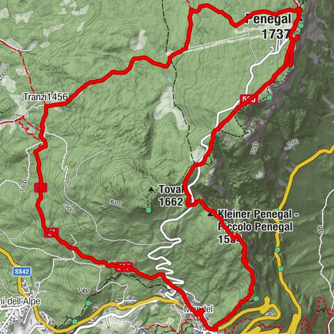 Dolomiti - Kleiner Penegal - Piccolo Penegal - Penegal - Passo della Mendola - Mendelpass