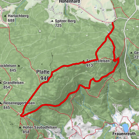 Waldershof - Ruine Weißenstein - Platte - Schlossfelsen