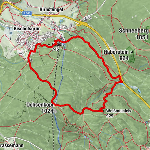 Waldrasthaus Karches - Ochsenkopf - Hügel - Bischofsgrün