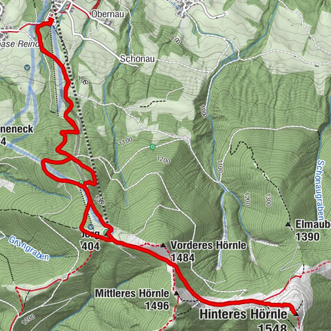 Bad Kohlgrub - Mittleres Hörnle - Hinteres Hörnle - Tannenbankerl-Schlepplift