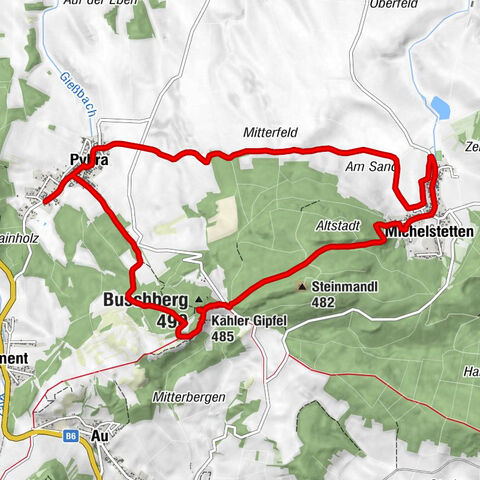 Pyhra - Buschberg - Buschberghütte - Kahler Gipfel